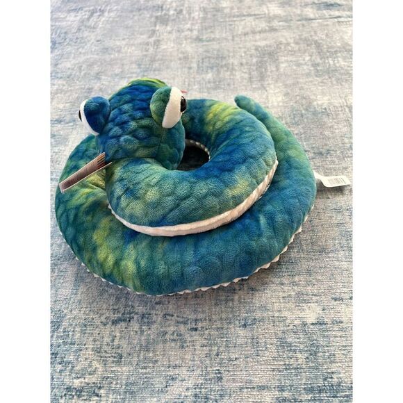 NWT! Hug Me Zoo Pals Plush Coiled Snake Blue Green - Picture 3 of 6